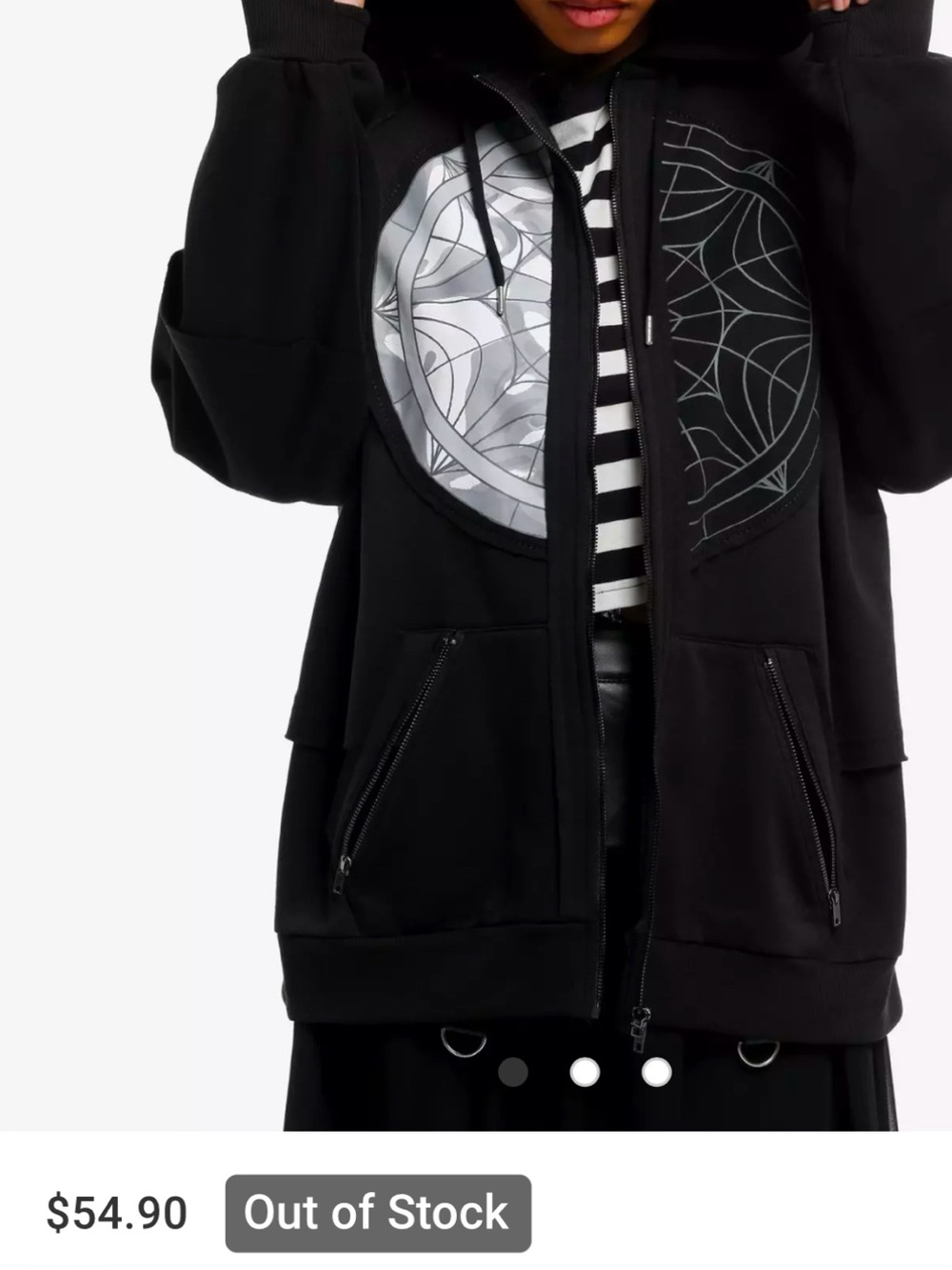 Hot Topic Black Wednesday Graphic Crewneck Sweatshirt - Picture 6 of 6